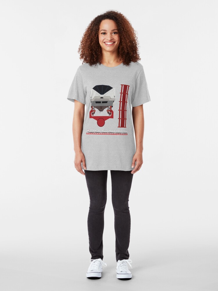 Alternate view of Magnum XL200 Coaster Train Design Slim Fit T-Shirt