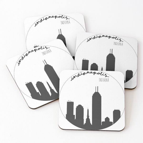 Item preview, Indianapolis Indiana Circular Skyline Silhouette designed and sold by turbo-swift.