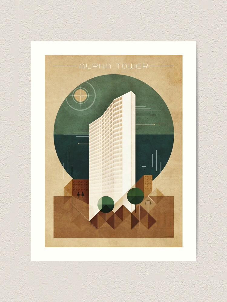 Alternate view of Alpha Tower Art Print