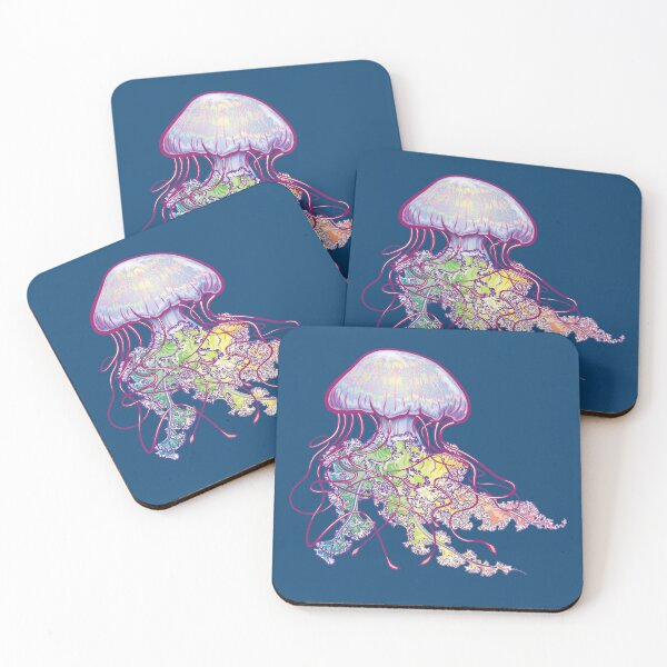 Item preview, Jellyfish with Colorful Rainbow Tentacles designed and sold by Zit-Zat-Zot.