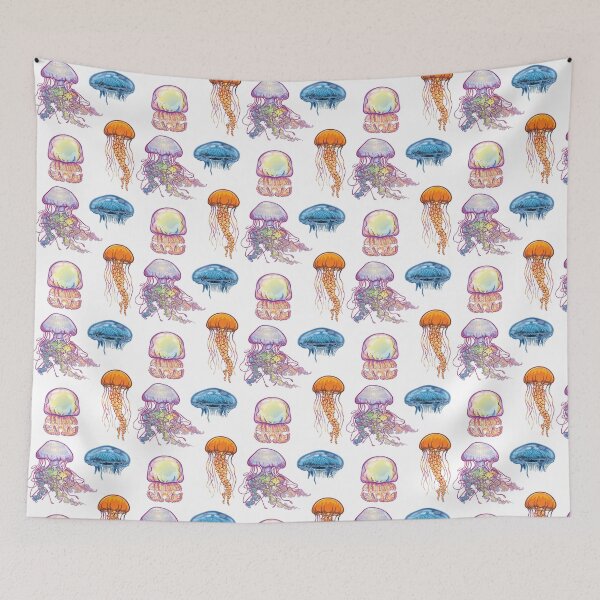 Item preview, Jellyfish Illustrations Sticker Set of 4 designed and sold by Zit-Zat-Zot.