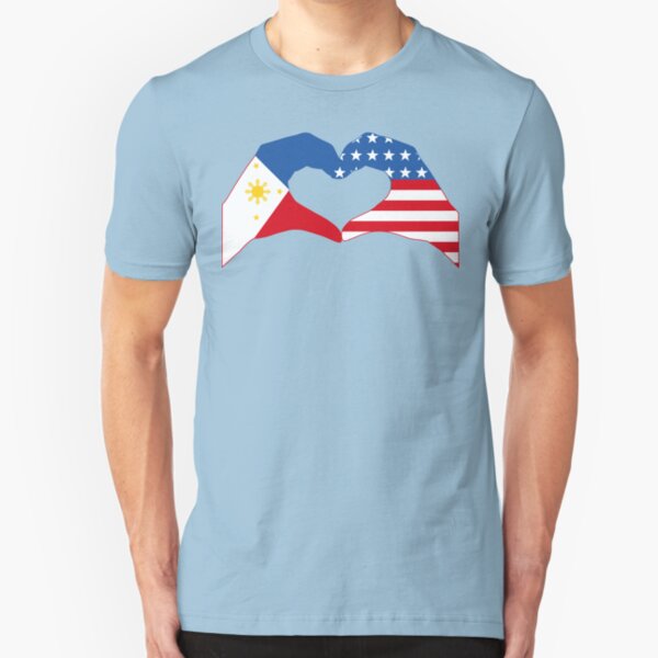 We Heart Philippines & USA Patriot Flag Series Slim Fit T-Shirt
