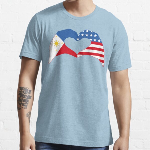 We Heart Philippines & USA Patriot Flag Series Essential T-Shirt