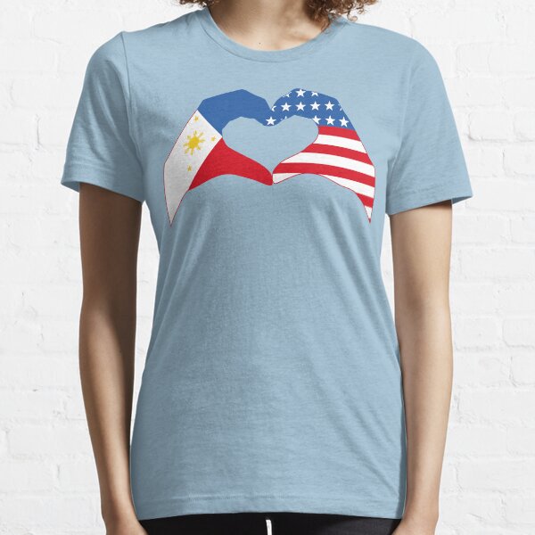 We Heart Philippines & USA Patriot Flag Series Essential T-Shirt