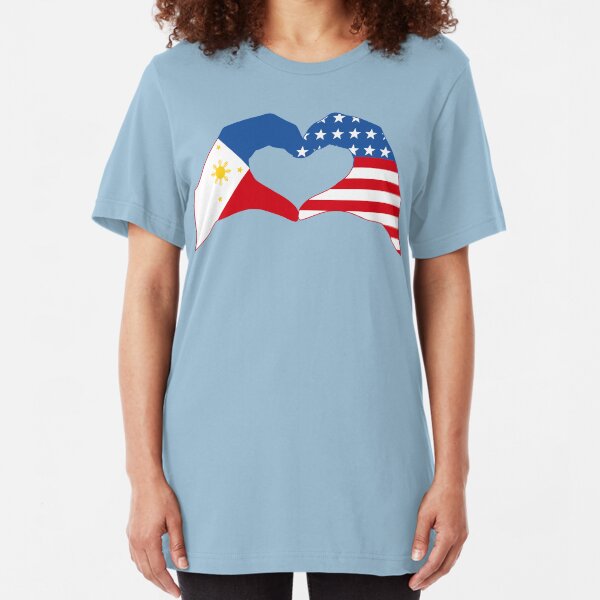 We Heart Philippines & USA Patriot Flag Series Slim Fit T-Shirt