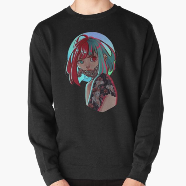 Sumire no itami // Cyberpunk Girl Pullover Sweatshirt