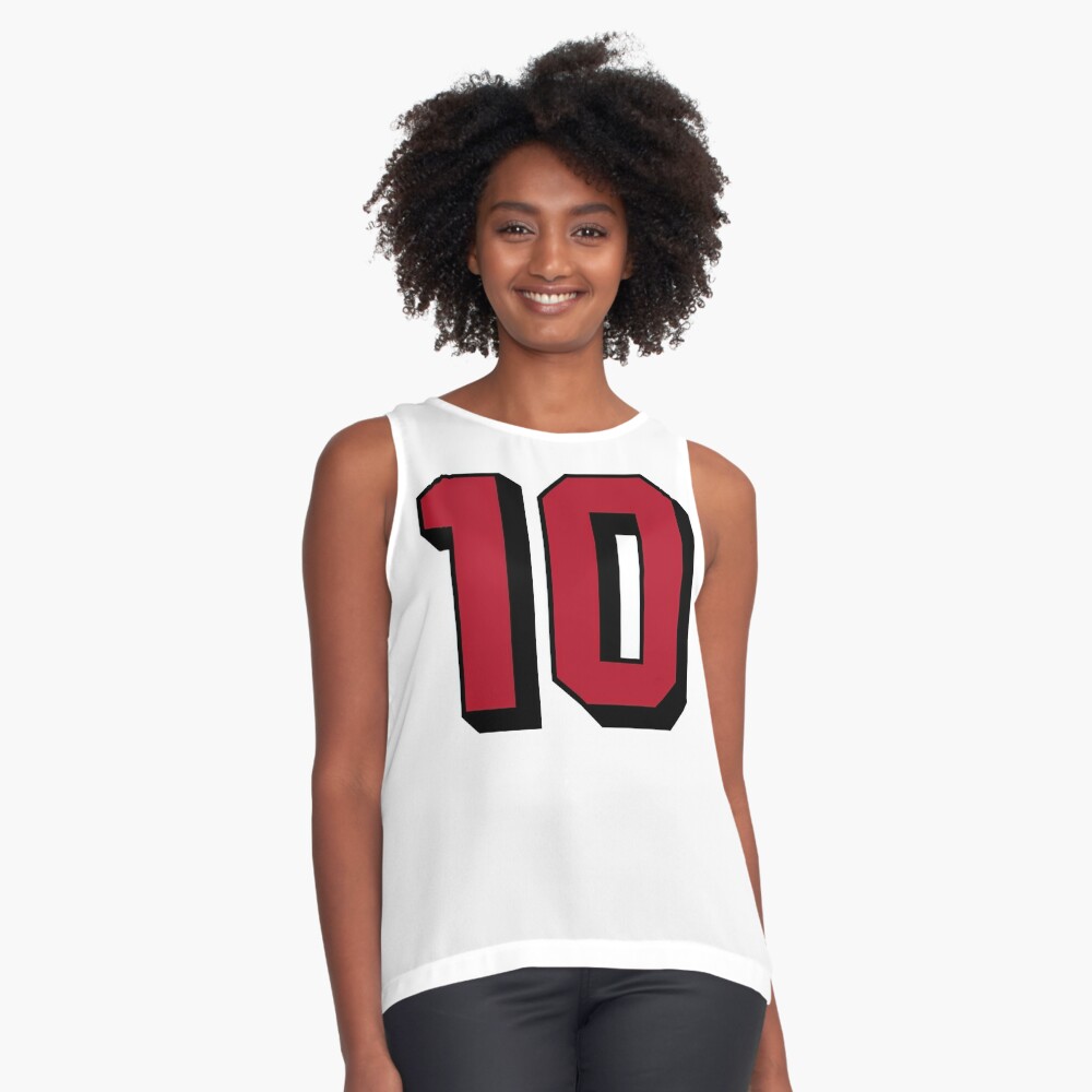 94' Football Jersey Style Throwback Number 10 Red / Black Sticker for Sale  by Actos