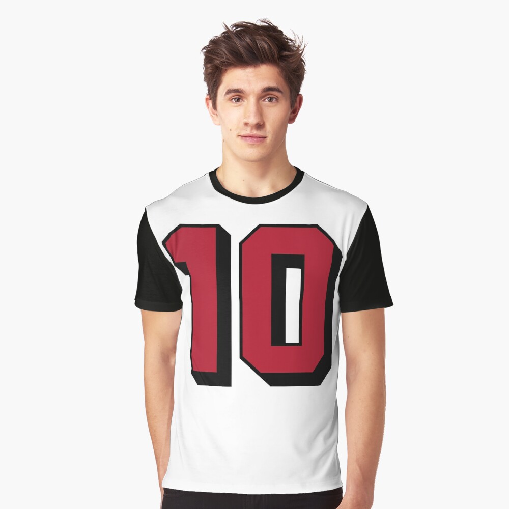 94' Football Jersey Style Throwback Number 10 Red / Black Essential T-Shirt  for Sale by Actos