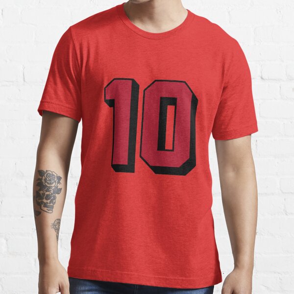 94' Football Jersey Style Throwback Number 10 Red / Black Sticker for Sale  by Actos