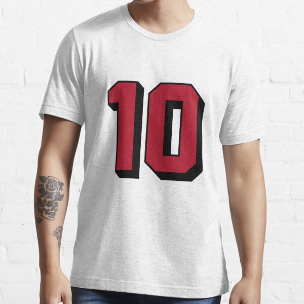 94' Football Jersey Style Throwback Number 10 Red / Black Sticker for Sale  by Actos