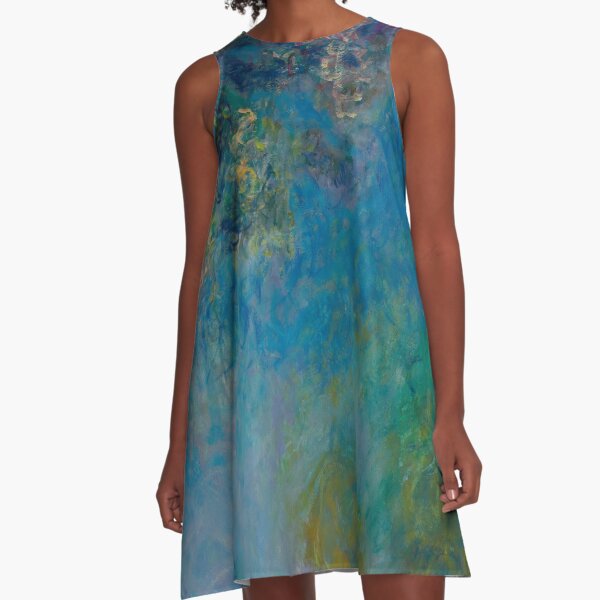 Claude Monet - Wisteria A-Line Dress