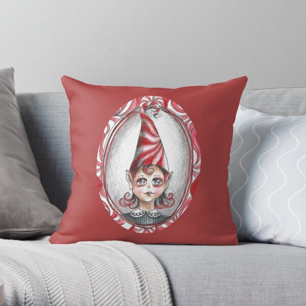 Christmas - Peppermint Twist Throw Pillow