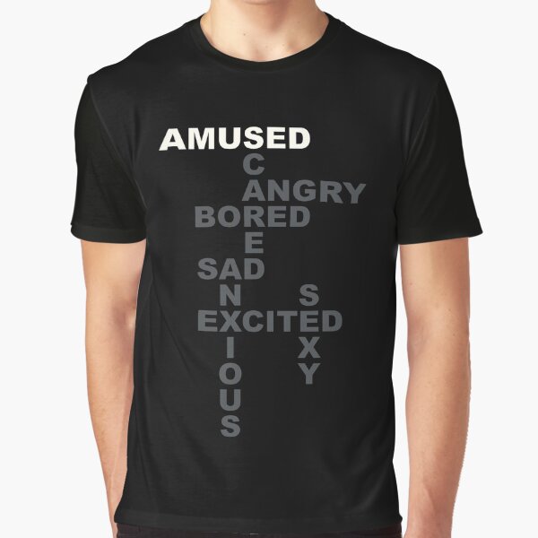 Giggles' Westworld Mood Shirt: AMUSED Graphic T-Shirt