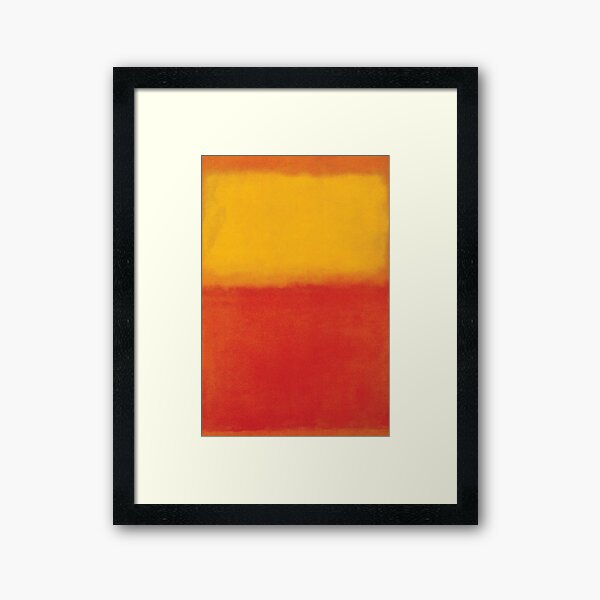 Mark Rothko | Orange und Gelb Gerahmter Kunstdruck