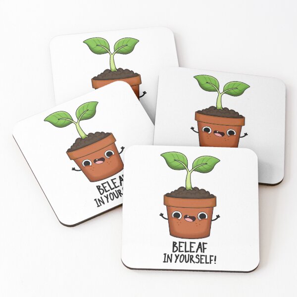 Item preview, Beleaf In Yourself Funny Plant Puns  designed and sold by punnybone.