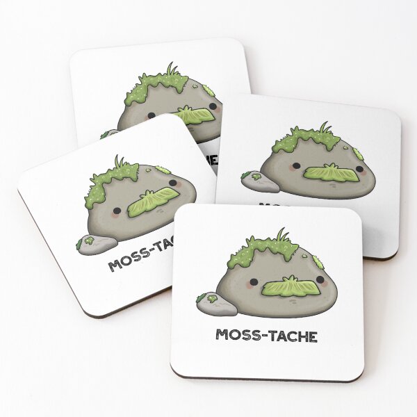 Item preview, Moss-tache Funny Moustache Puns  designed and sold by punnybone.
