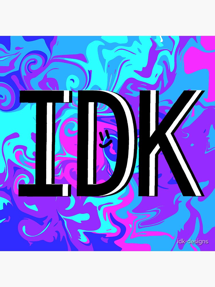 "IDK logo desing" Sticker for Sale by idk-designs | Redbubble