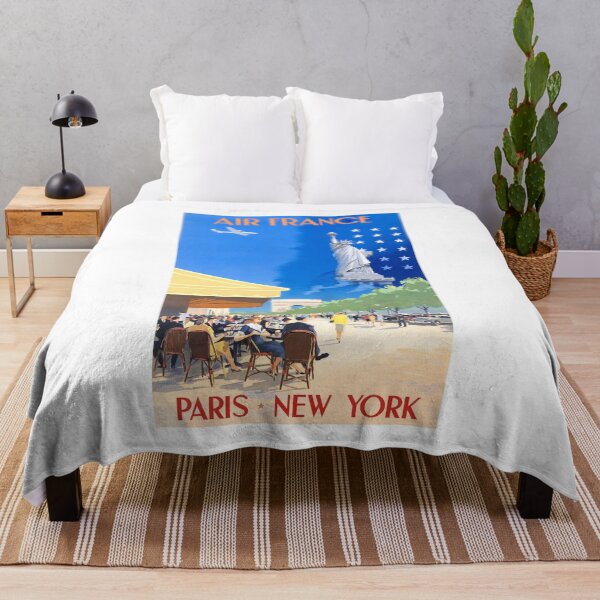 Item preview, 1951 Paris New York Air France Advertising Poster designed and sold by retrographics.