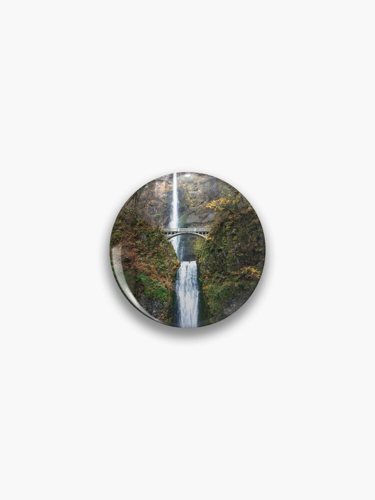 Thumbnail 1 of 3, Pin, Multnomah Falls in the Fall designed and sold by RaulCano82.
