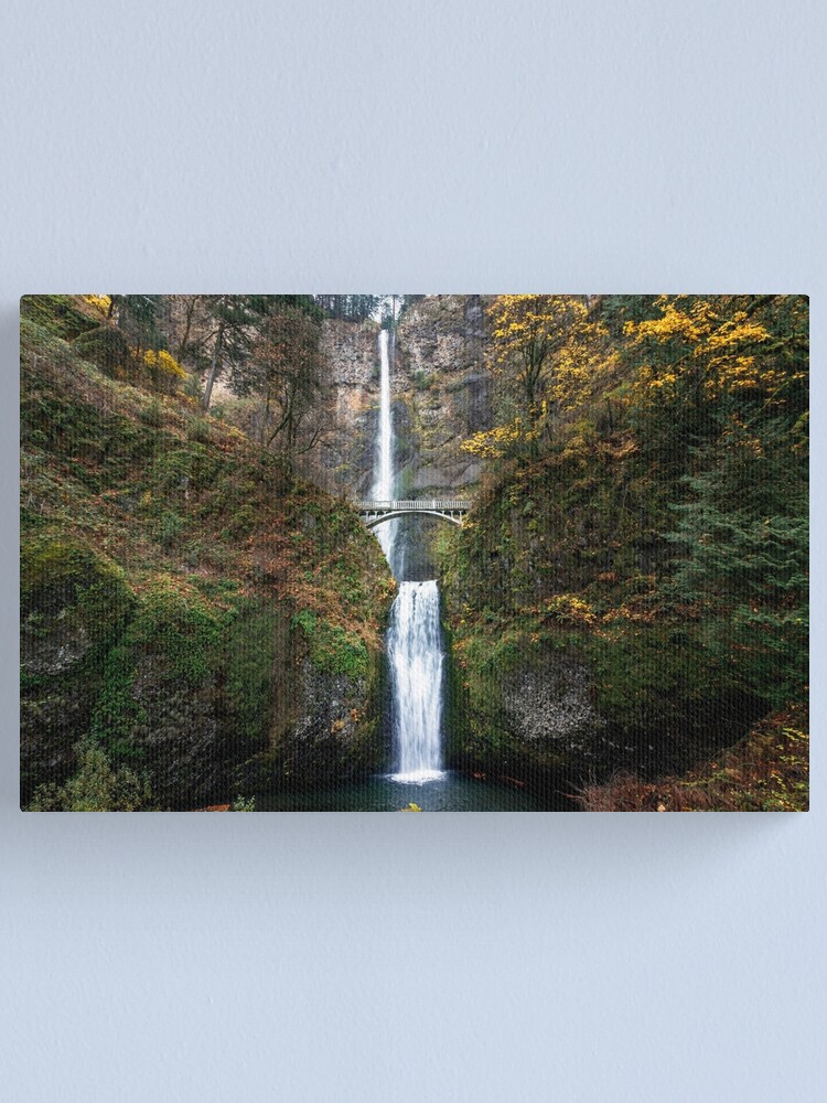 Thumbnail 1 of 3, Canvas Print, Multnomah Falls in the Fall designed and sold by RaulCano82.
