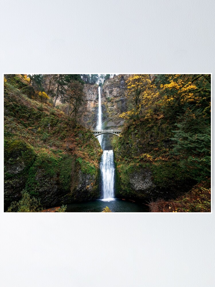Thumbnail 1 of 3, Poster, Multnomah Falls in the Fall designed and sold by RaulCano82.
