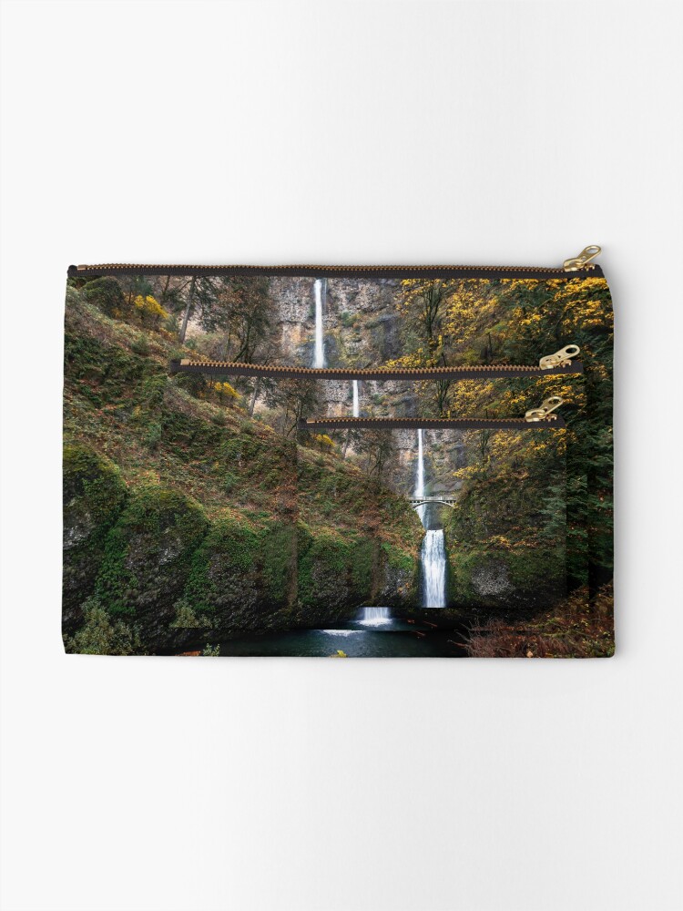 Thumbnail 2 of 4, Zipper Pouch, Multnomah Falls in the Fall designed and sold by RaulCano82.
