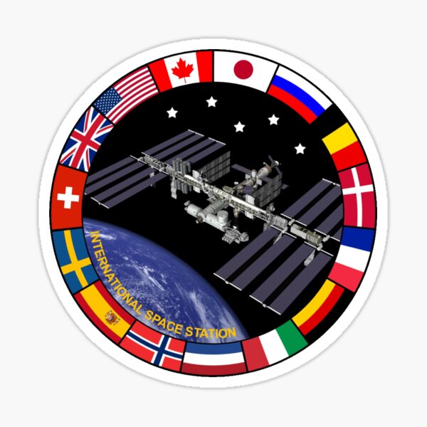 Drapeaux des nations de la Station spatiale internationale - ISS Sticker