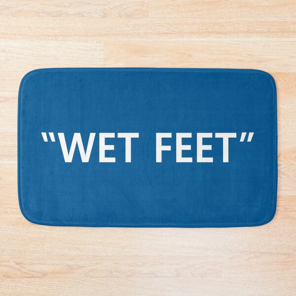 Item preview, Wet Feet White on Blue designed and sold by callavibes.
