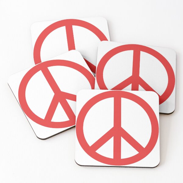 Item preview, Red Peace Symbol designed and sold by NobodysHero.