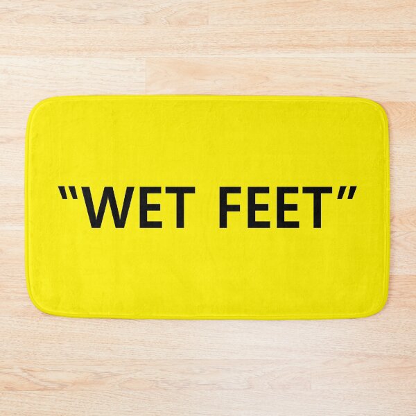 Item preview, Wet Feet Black on Yellow designed and sold by callavibes.