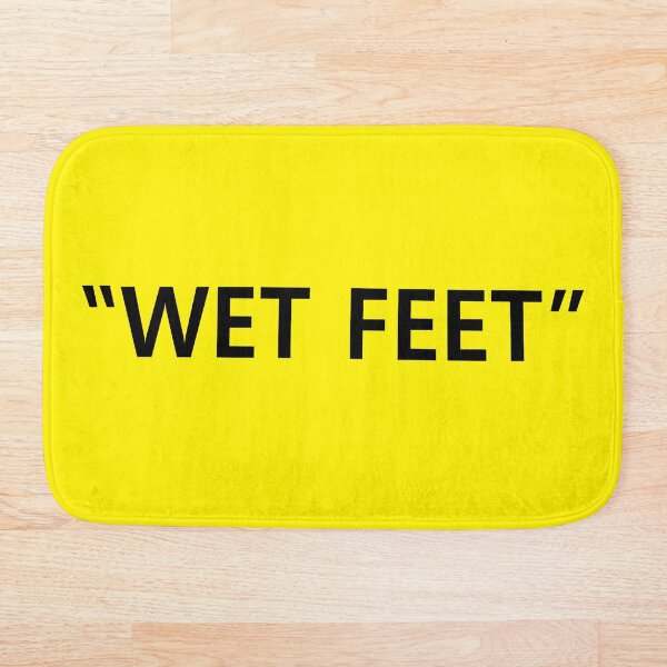 Item preview, Wet Feet Black on Yellow designed and sold by callavibes.
