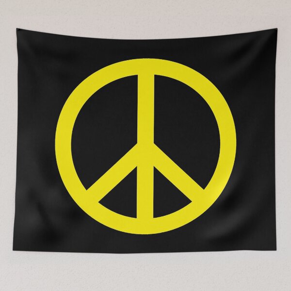 Item preview, Yellow & Black Peace Symbol designed and sold by NobodysHero.