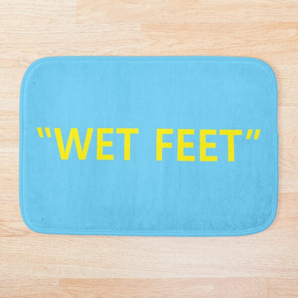 Item preview, Wet Feet Yellow on Light Blue designed and sold by callavibes.