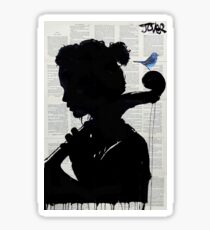 the cello player Sticker