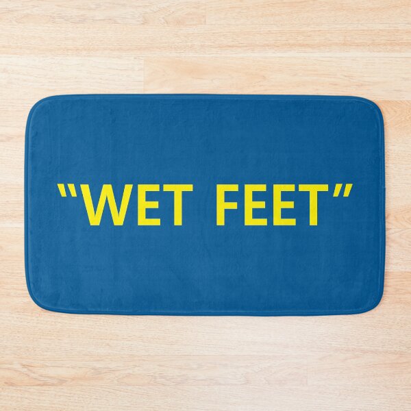 Item preview, Wet Feet Yellow on Blue designed and sold by callavibes.