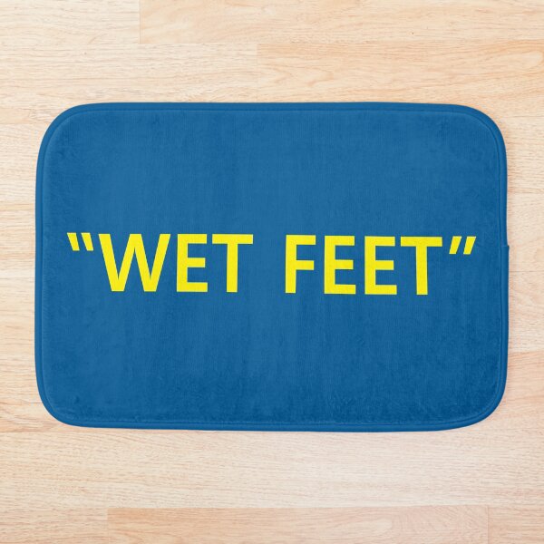 Item preview, Wet Feet Yellow on Blue designed and sold by callavibes.