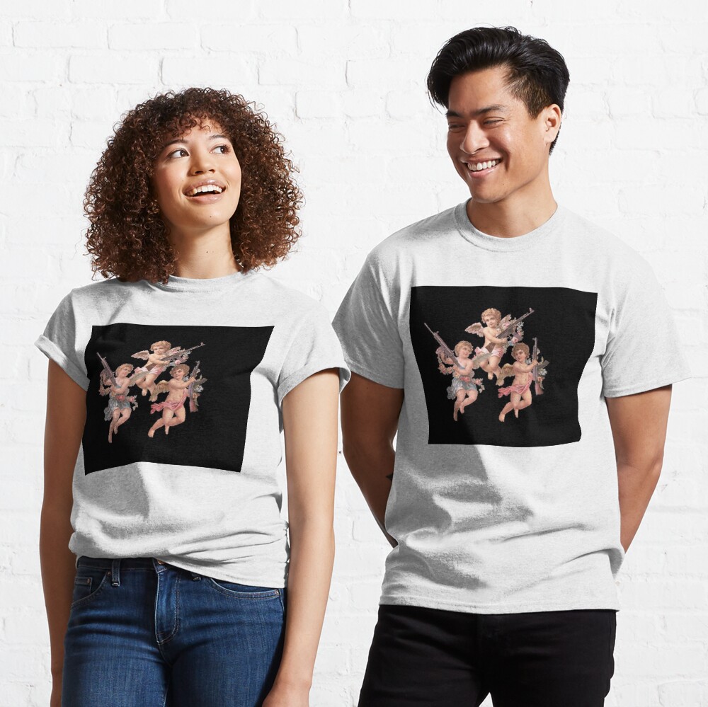 Angels Holding Guns You Can T Sit With Us Aesthetic T Shirt By I Sell Stuff Redbubble