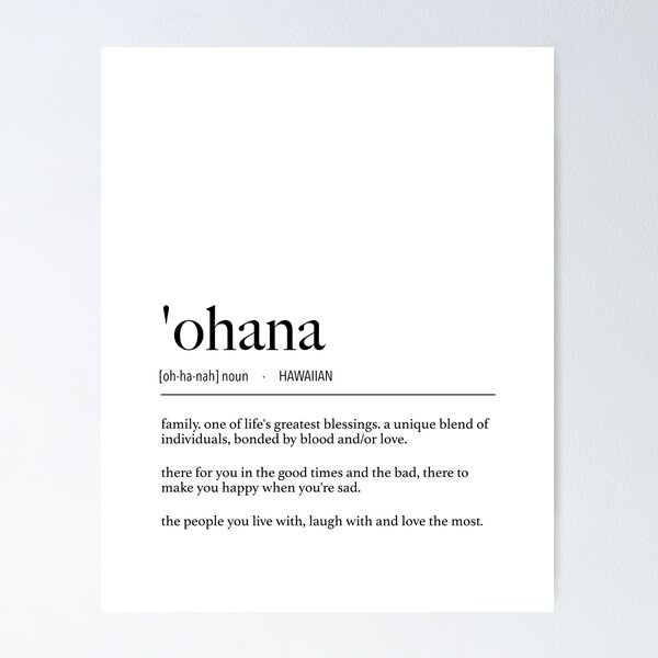 Artikel-Vorschau von Hawaiianische 'Ohana (Familie) Definition, designt und verkauft von lolomastudio.