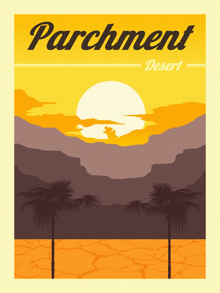 "Visit Parchment Desert" Sticker by AvatarMars Redbubble