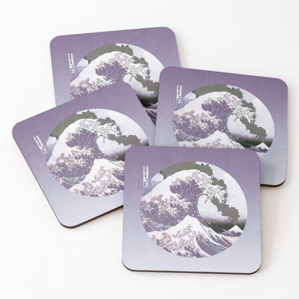 Item preview, Great Wave Off Kanagawa Mount Fuji Eruption with Purple Gradient designed and sold by anthonylonder.