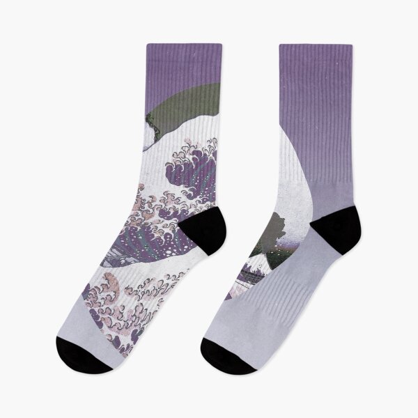 Item preview, Great Wave Off Kanagawa Mount Fuji Eruption with Purple Gradient designed and sold by anthonylonder.