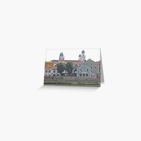 Engelhartszell waterfront, Austria Greeting Card