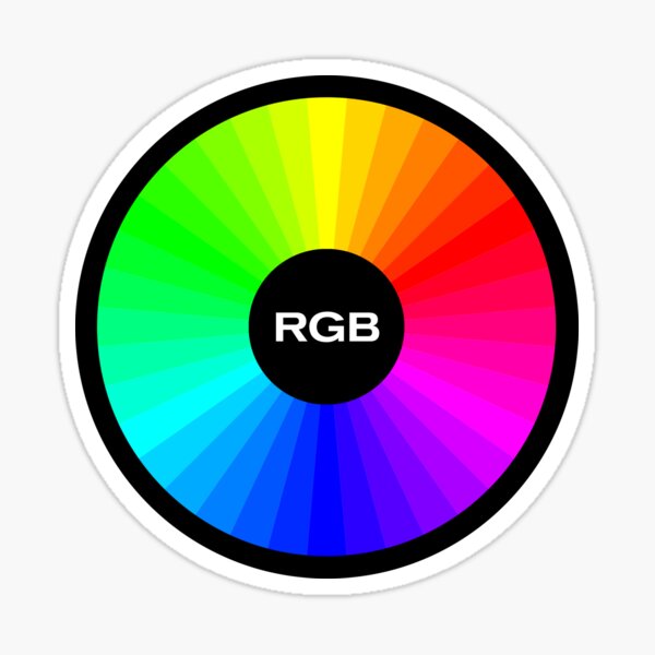 "RGB Color Wheel" Sticker for Sale by dzebburrah | Redbubble