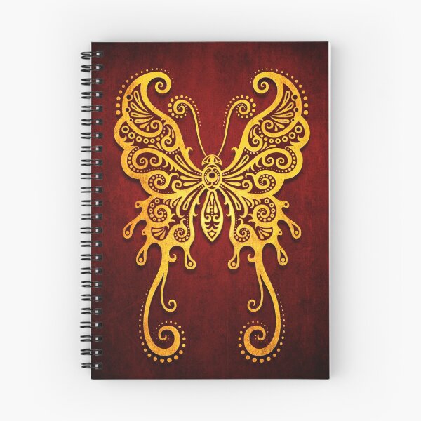 Item preview, Intricate Red and Yellow Vintage Tribal Butterfly designed and sold by JeffBartels.