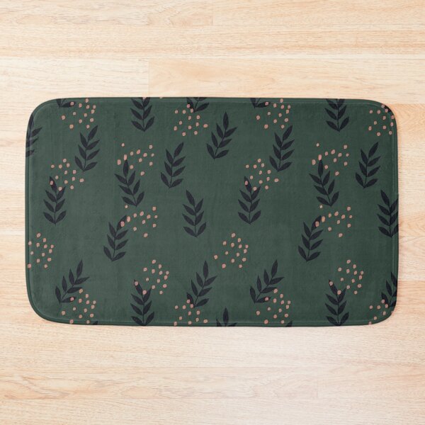Item preview, Simple sprigs on olive green designed and sold by laura didthis.