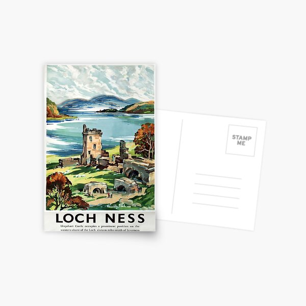 Item preview, Loch Ness vintage travel poster designed and sold by stickart-marek.