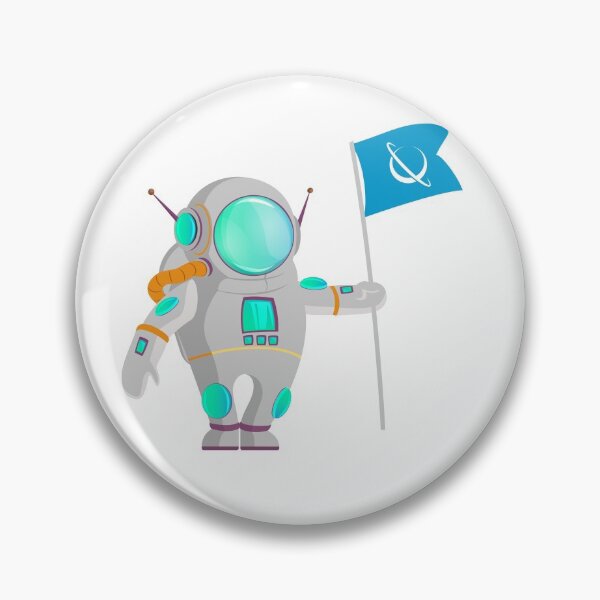 Item preview, Echte-Lernuhren.de | EasyRead children's clock children's room clock 24 hours format © hatgirlDESIGN (3,6,9,12 highlighted) school supplies classroom astronaut cosmonaut space designed and sold by hatgirldesign.