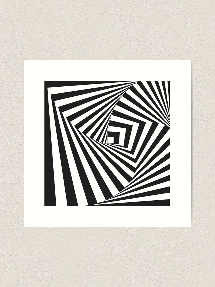 Black And White Pop Art Optical Illusion Graphic