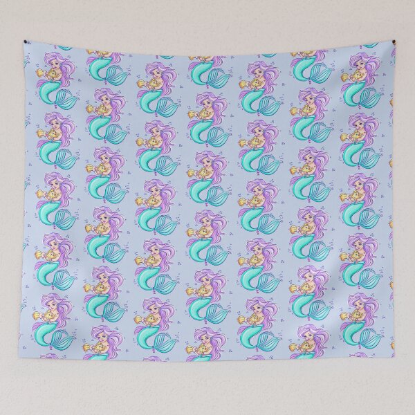 Item preview, Little mermaid with a gold fish designed and sold by JeniLoArt.