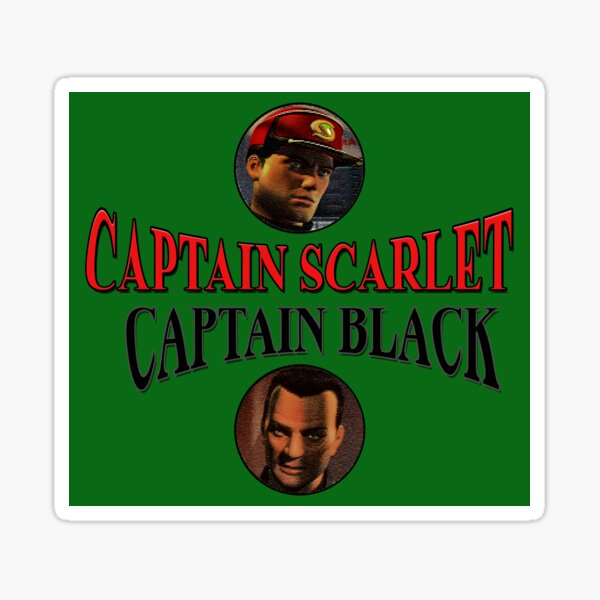 Captain Scarlet and Captain Black Sticker
